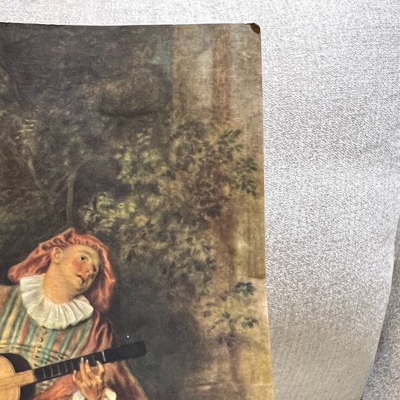 1937 The Banjo Player by Watteau Print - Picture 6 of 8